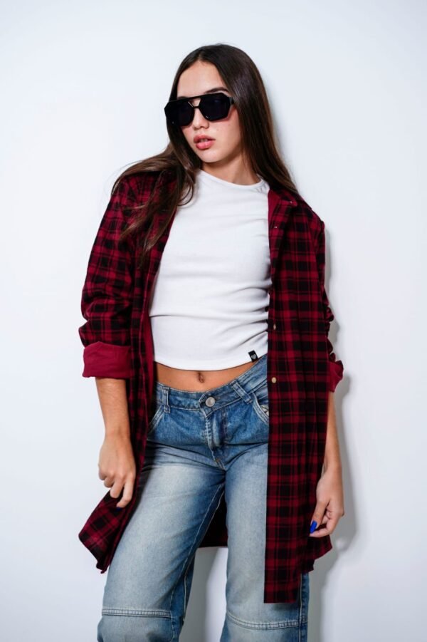 CAMISA LARGA CUADROS