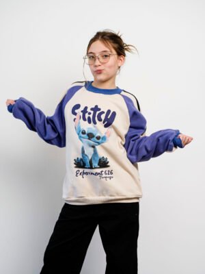 BUZO STITCH CON FRISA KIDS