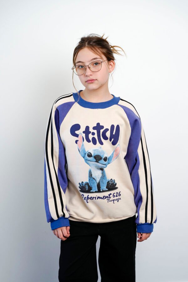BUZO STITCH CON FRISA KIDS