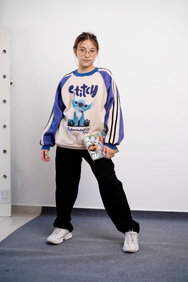 BUZO STITCH CON FRISA KIDS