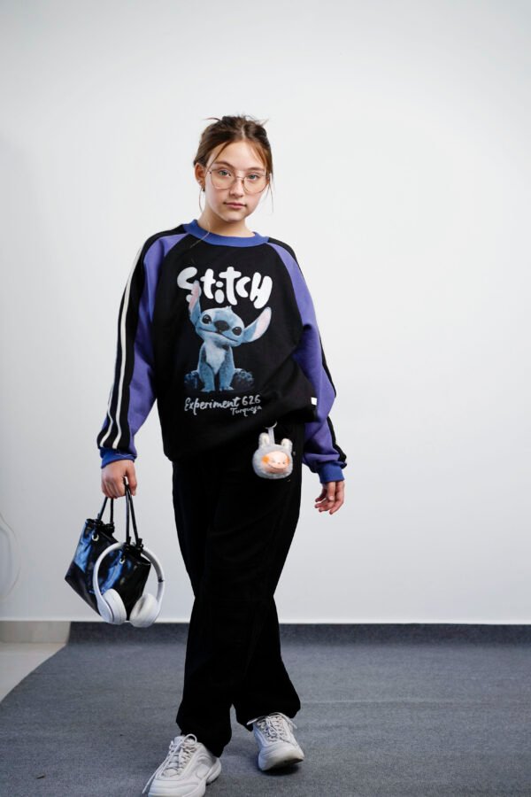 BUZO STITCH CON FRISA KIDS