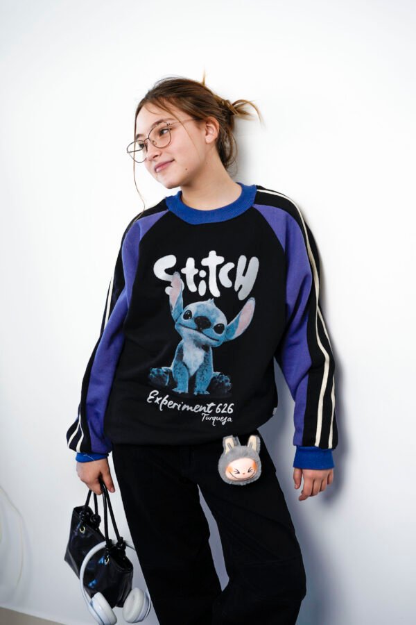 BUZO STITCH CON FRISA KIDS