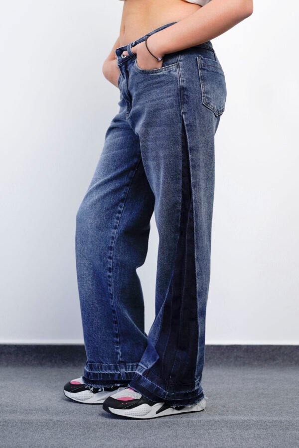 PANTALON WIDE DENIM 2 TONOS