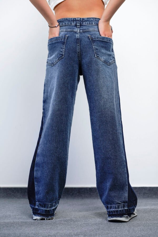 PANTALON WIDE DENIM 2 TONOS